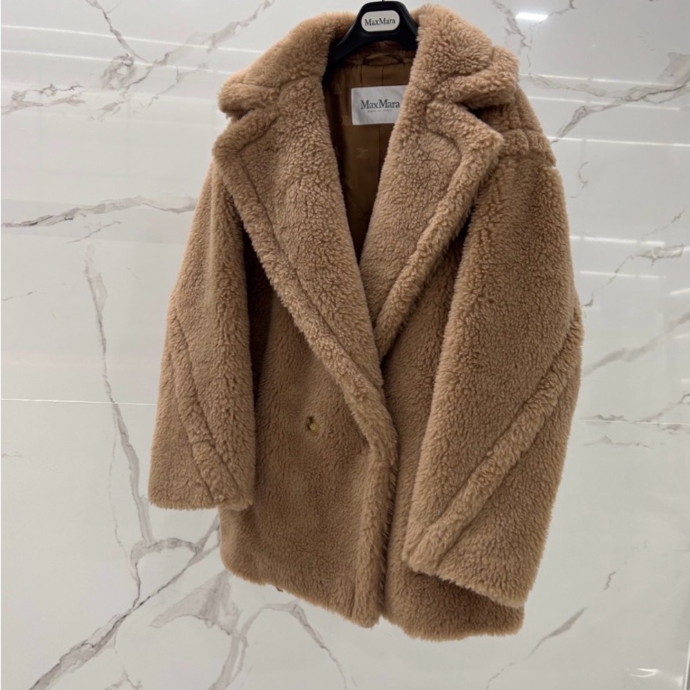 MaxMara Women's Tan Teddy Coat